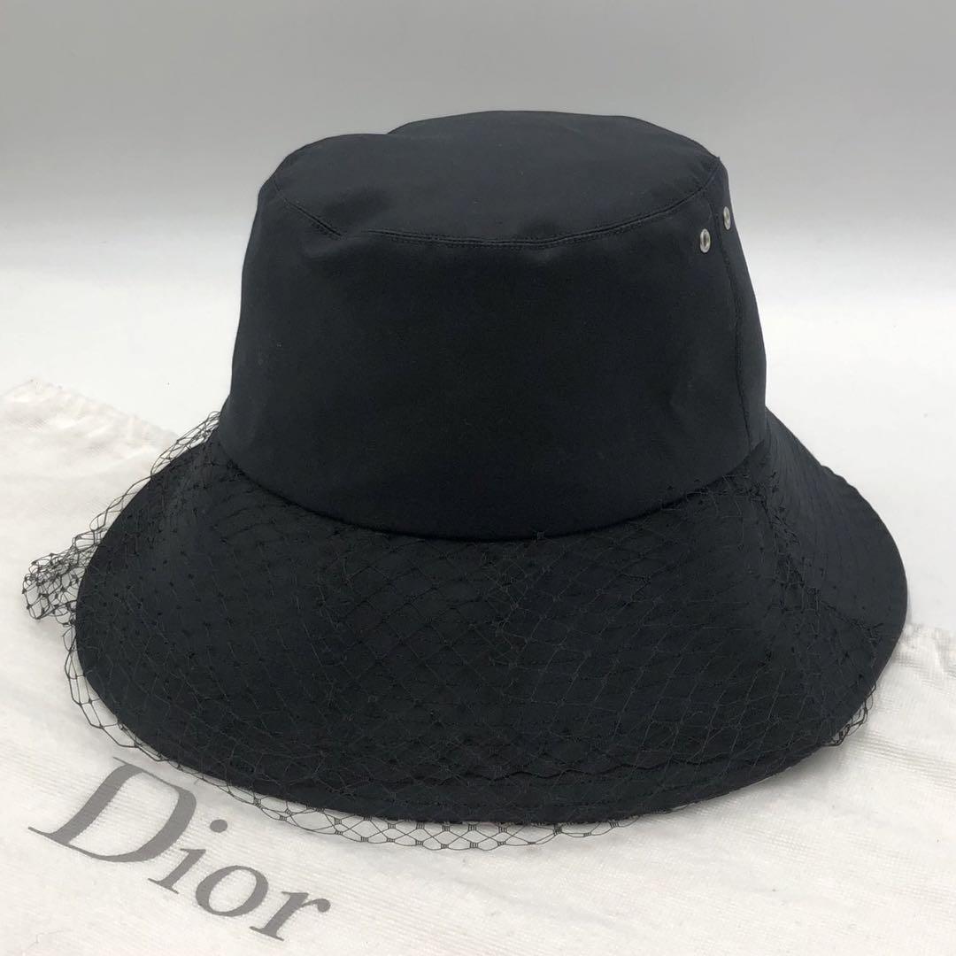 ［美品］Dior ディオール　チュールバケットハット　Teddy-D ボブハット