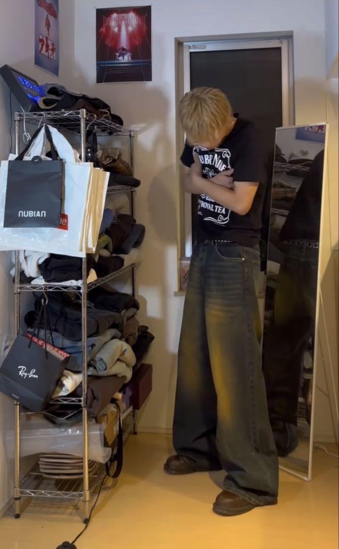 MENES Mud Wide Denim Pants