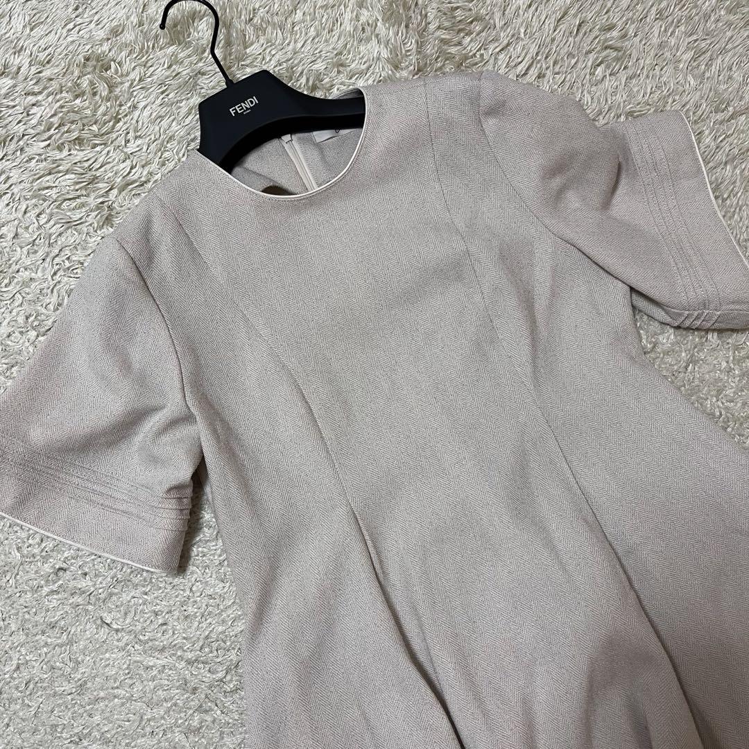 ワンピース louren pintuck jacquard flare dress S