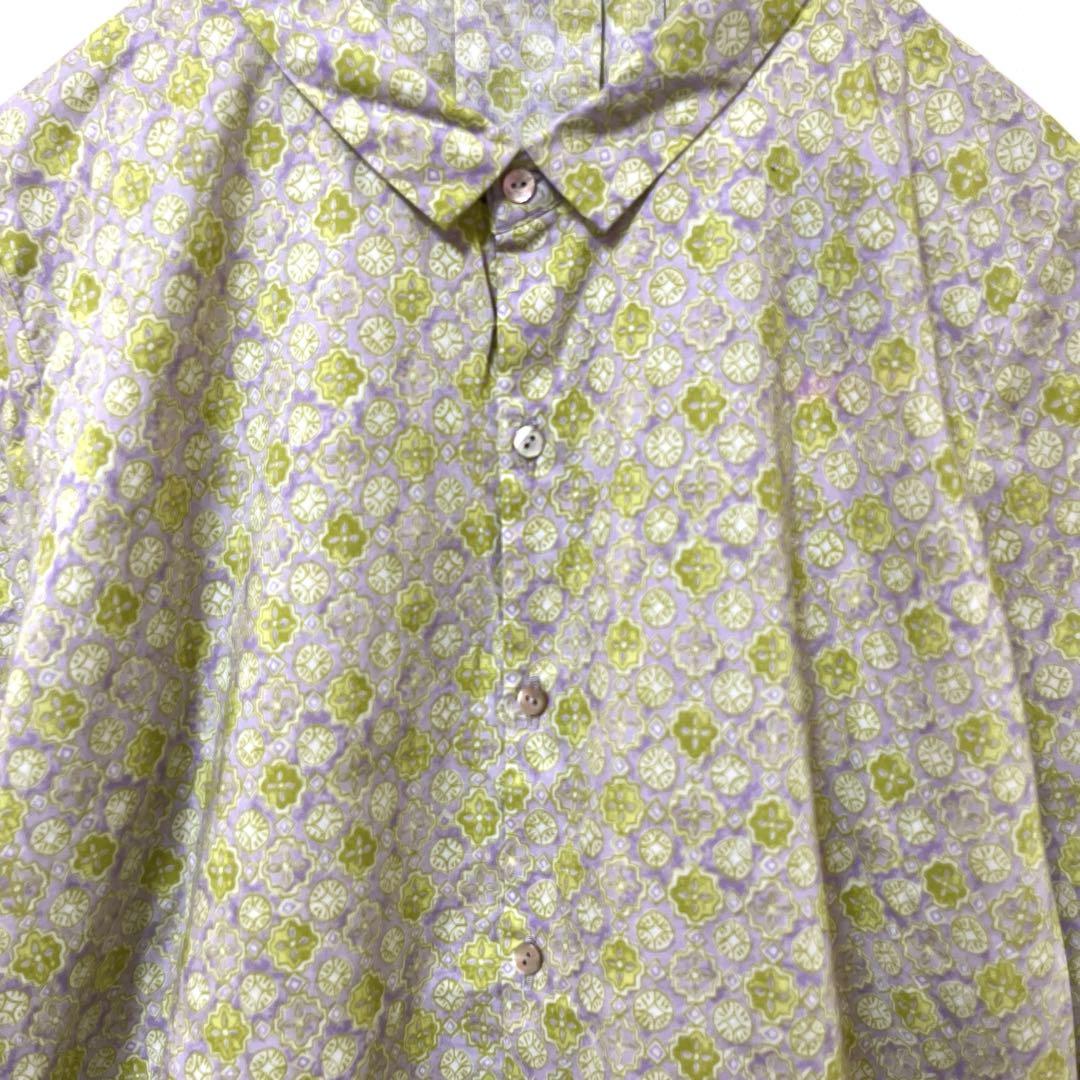新品 パラスパレス ブラウス シャツ 綿 襟付き 総柄 花柄 サイズ