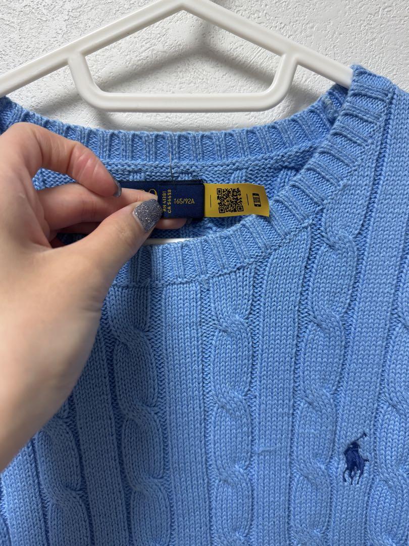 Polo Ralph Lauren 半袖ニット M ライトブルー