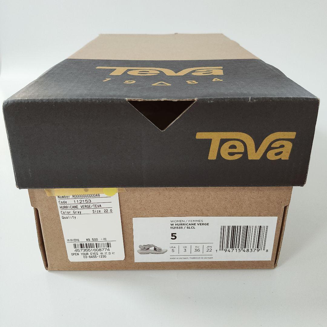 未使用品　Teva　ハリケーン　サンダル　22 テバ　グレー
