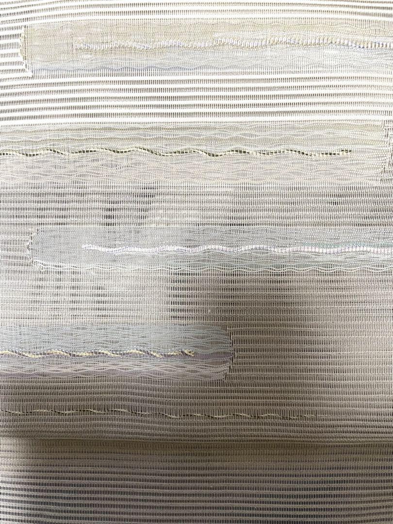 正絹 絽 横段模様 名古屋帯の作り帯 正絹 絽 横段模様 名古屋帯の作り帯