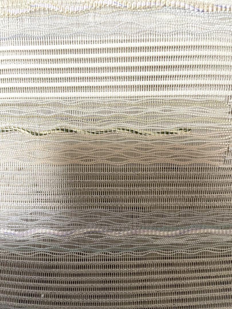 正絹 絽 横段模様 名古屋帯の作り帯 正絹 絽 横段模様 名古屋帯の作り帯