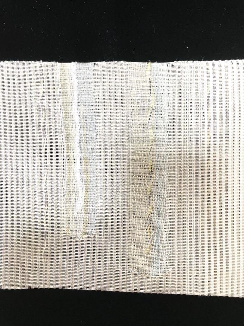 正絹 絽 横段模様 名古屋帯の作り帯 着物・浴衣