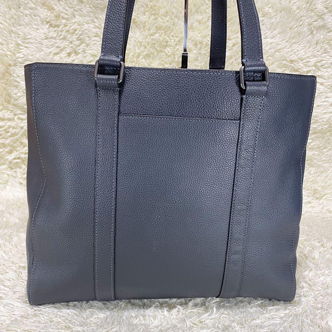 コーチ トートバッグ  2way ハドソン ダブルハンドル レザー ネイビー
