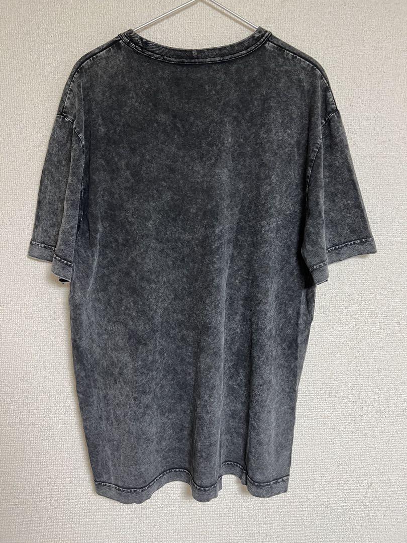 Ｓ】Alexander Wang acid wash puff logo tee puff logo tee in cotton jersey in WASHED ASPHALT