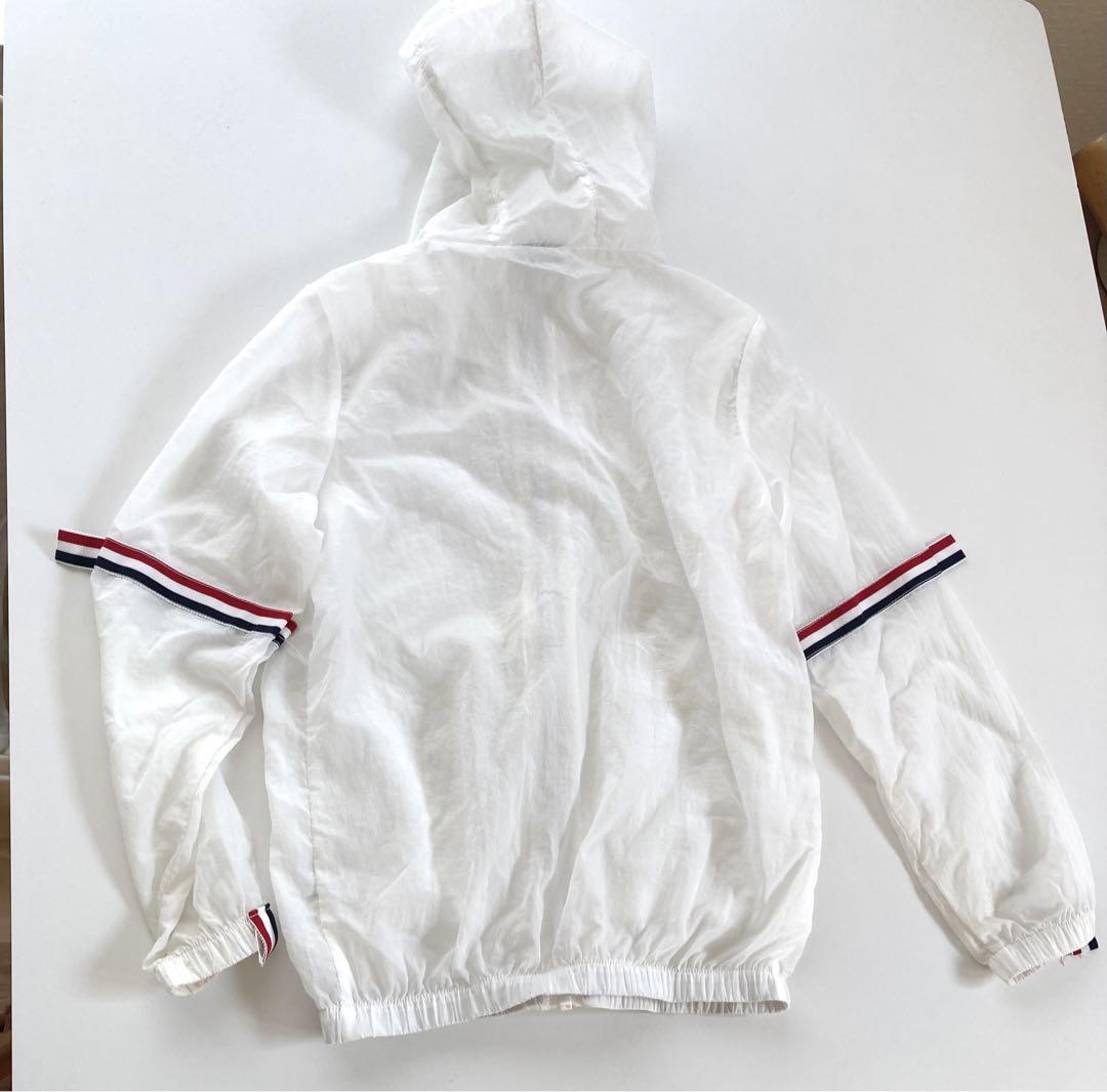 THOM BROWNE フード付きホワイトジャケット　120