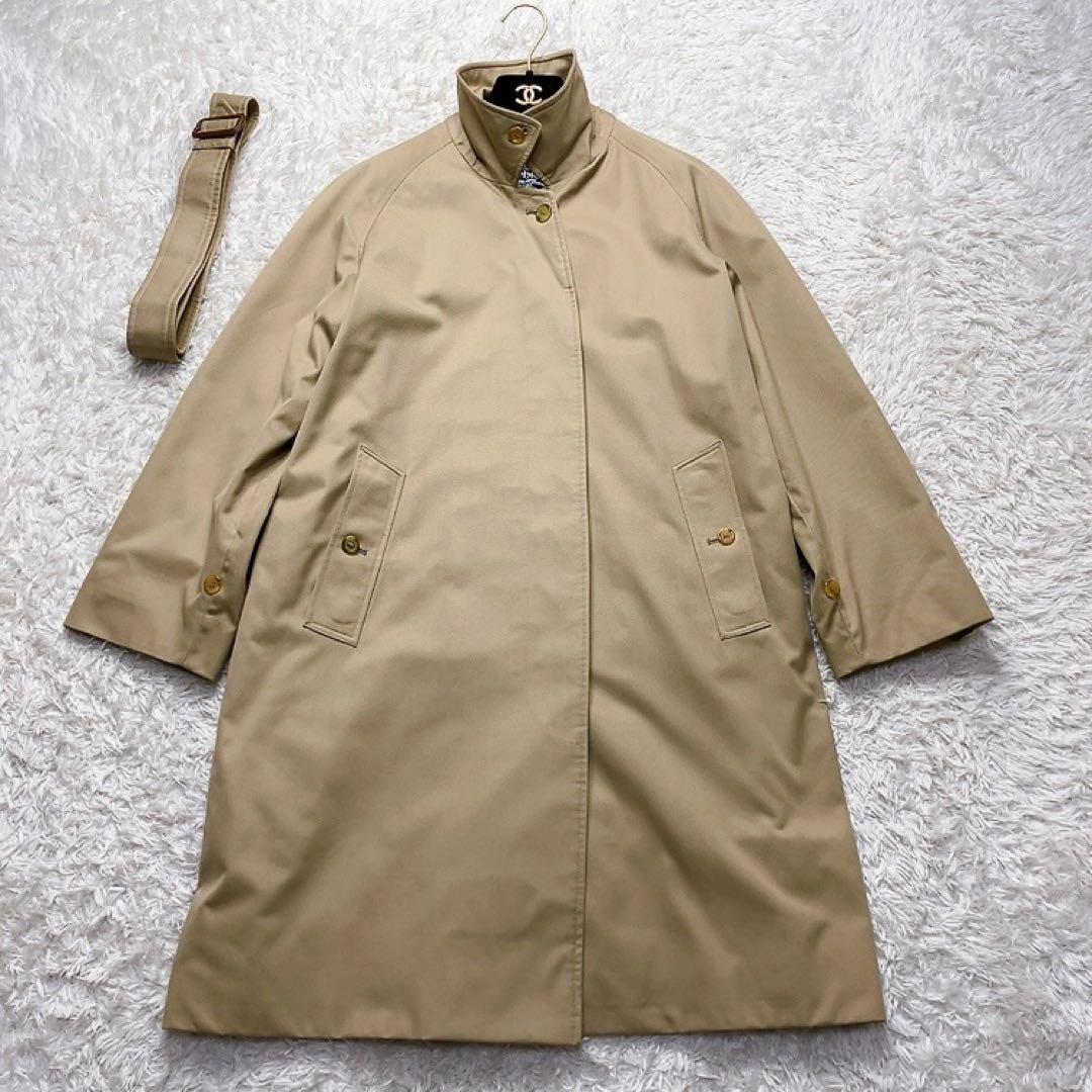 美品✨　バーバリーズ　ステンカラーコート　ノバチェック　ベルト付　ロング