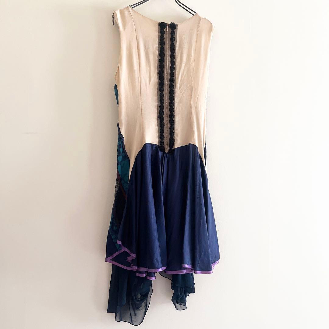 定価18万 上質 ロンドンコレクションラインドレス デザイナーズ ワンピース