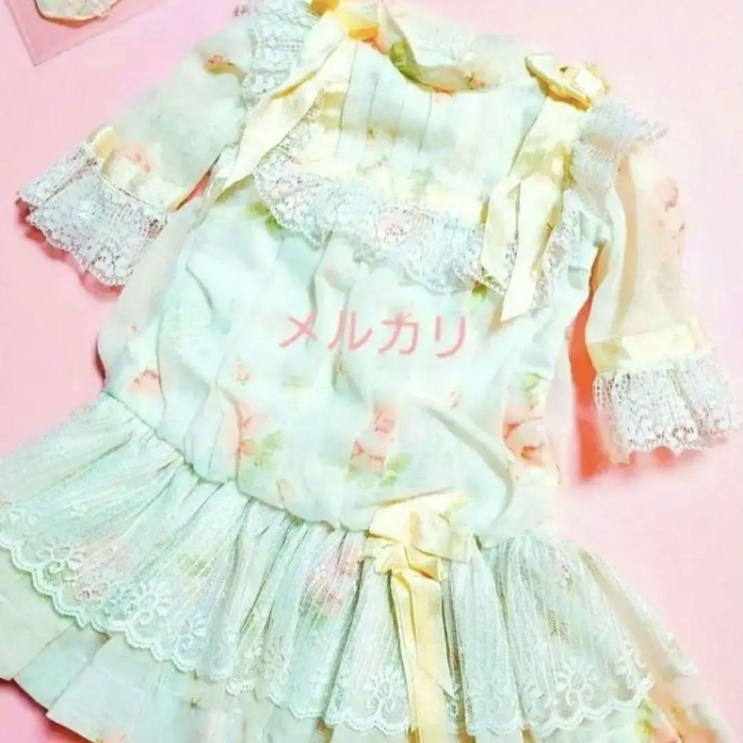 ビスクドール用 可愛い♥ロマンティックなドレスとボネ ビスクドール用 可愛い♥ロマンティックなドレスとボネ