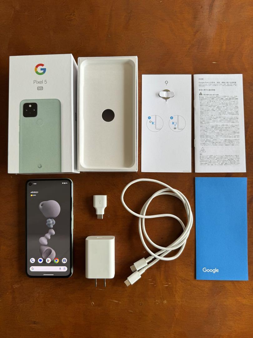 美品Google Pixel 5 SIMフリー128GB Google Pixel 【美品】国内版SIMフリー 5 [Sorta Sage] 128GB