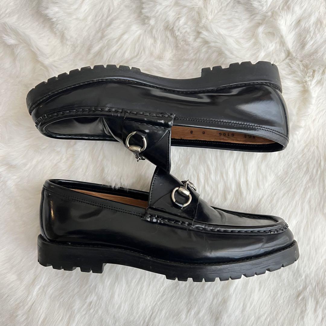 GUCCI グッチ ホースビットローファー 6 23 cmブラック