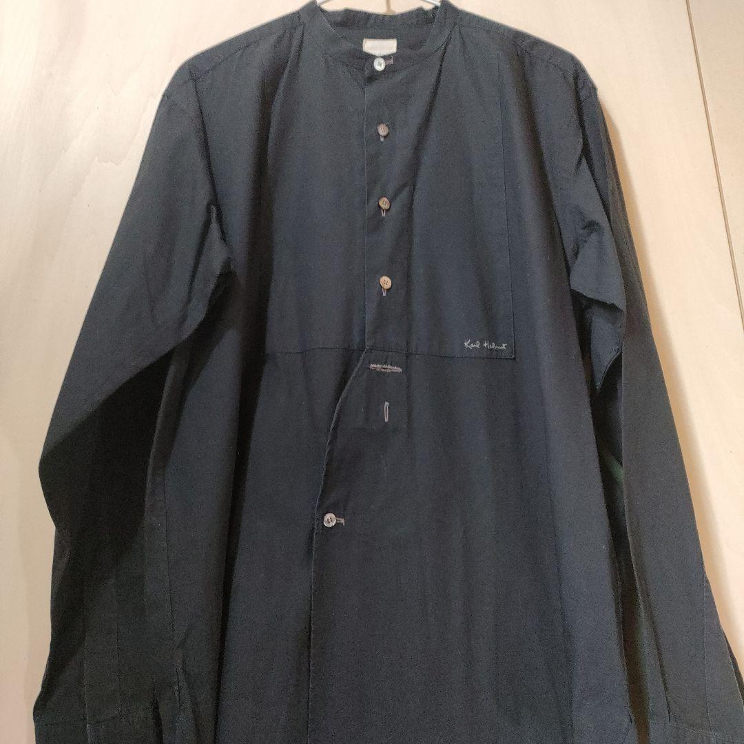 Karl Helmut ブラック ロング長袖シャツ　個性派ギミックカールヘルム
