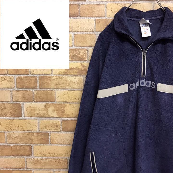 人気ブランドの新作 【アディダス】90s フリースプルオーバー ハーフ