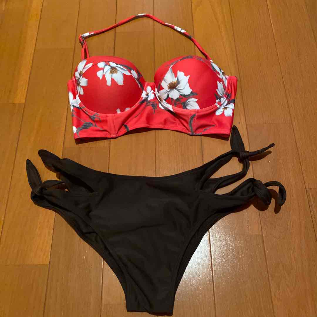 searoomlynn レッド OMG1u-m75865528284 Flowerビスチェスイムウェア 在庫大特価