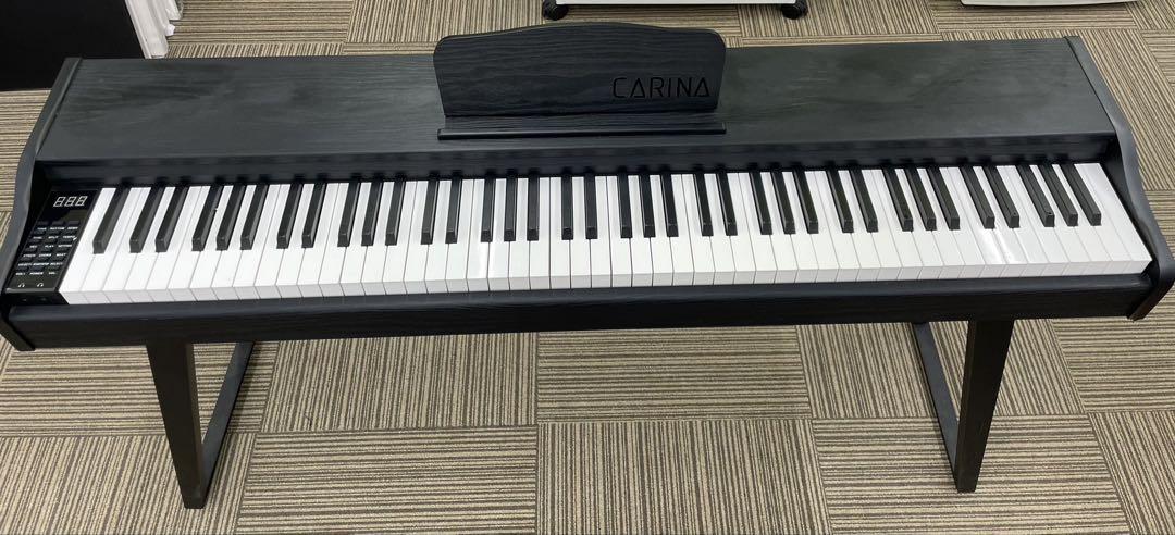 スタンド付き　電子ピアノ88鍵盤　ブラック　給電タイプ