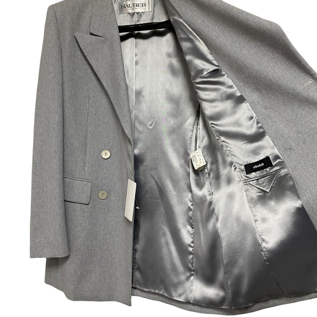 ハーバー　テラードジャケット　定価11万円　未使用【ウールン商会】　ライトグレー