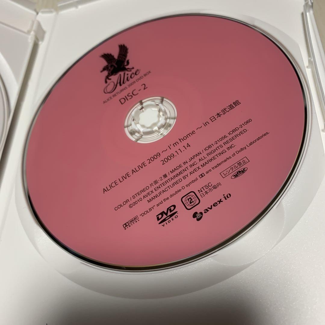 ALICE RETURNS 2009 DVD BOX アリス　ライブ