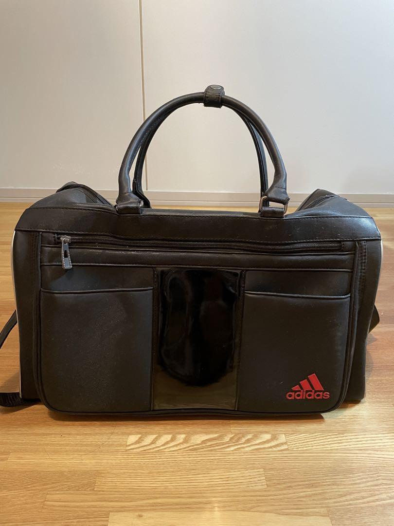 adidas ボストンバッグ 黒 ショルダー付き