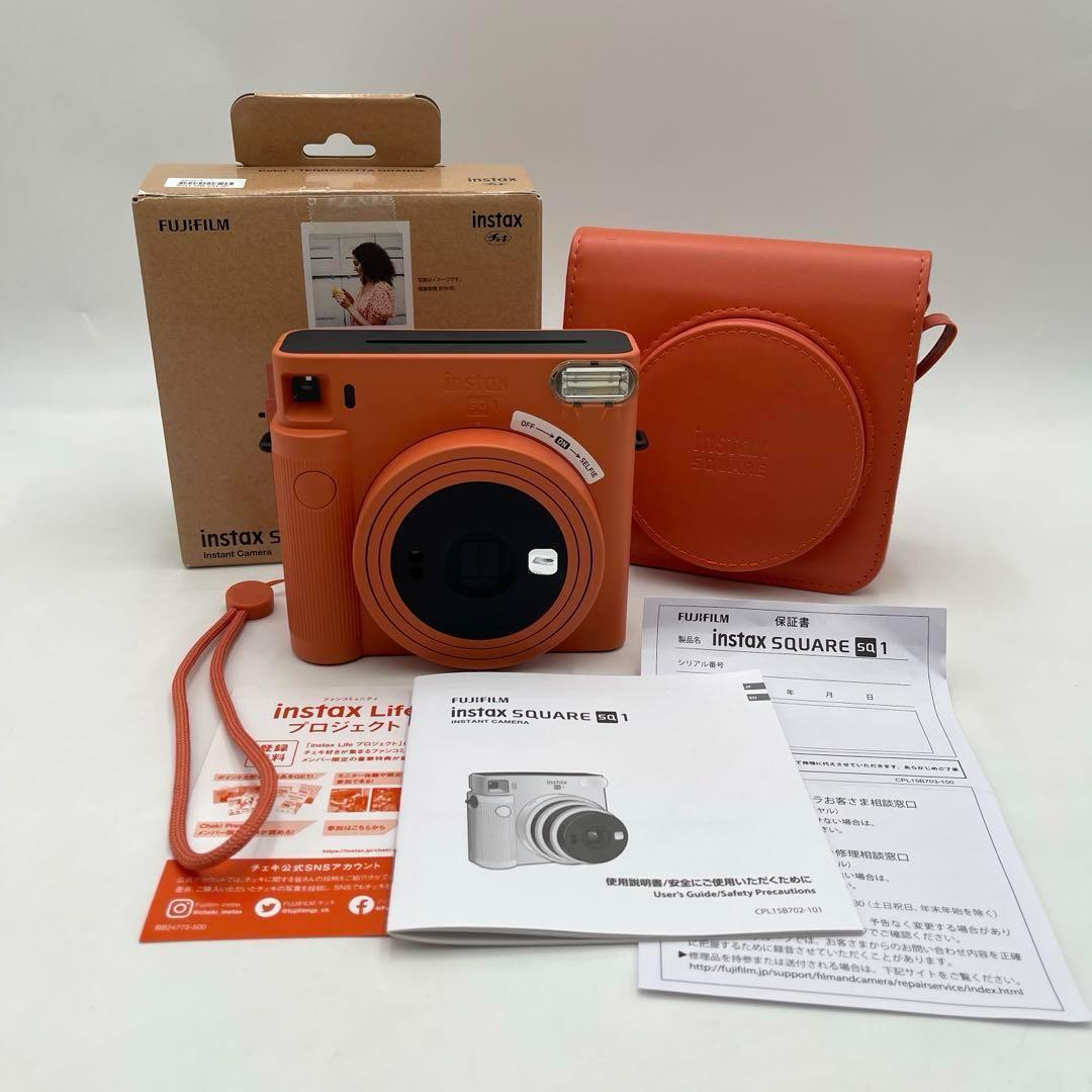 完動品 チェキ instax square sq 1 テラコッタオレンジ 美品