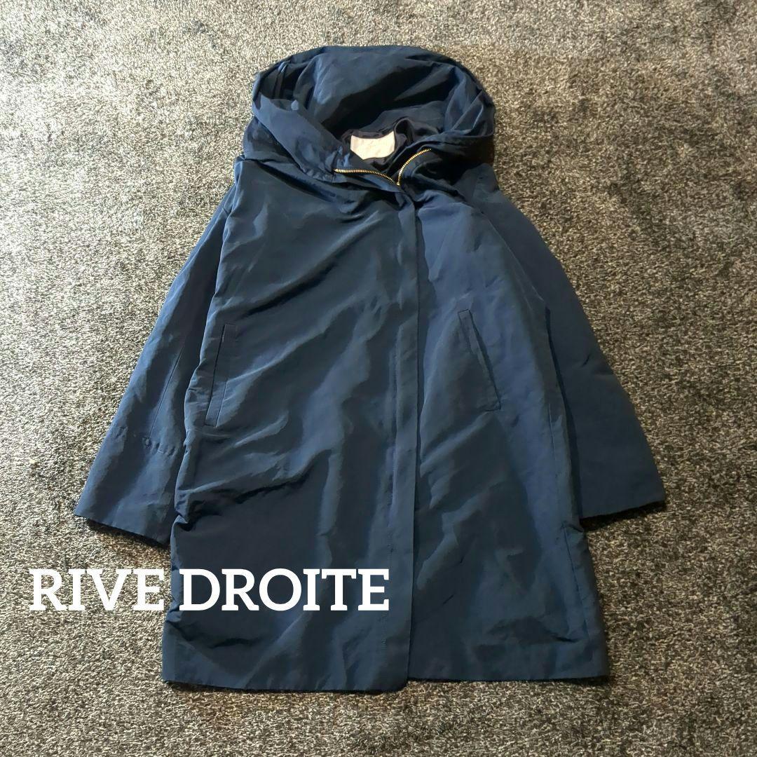 美品　リヴドロワ　ボリューム襟コート　日本製　ライトアウター　大襟