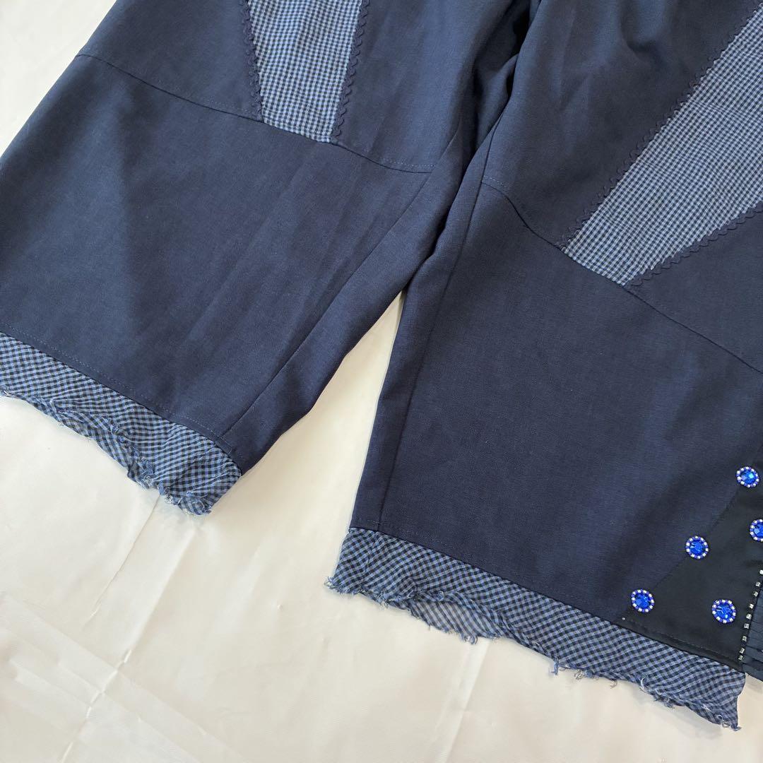OLLEBOREBLA アルベロベロ ハーフパンツ ウシ刺繍 ラインストーン