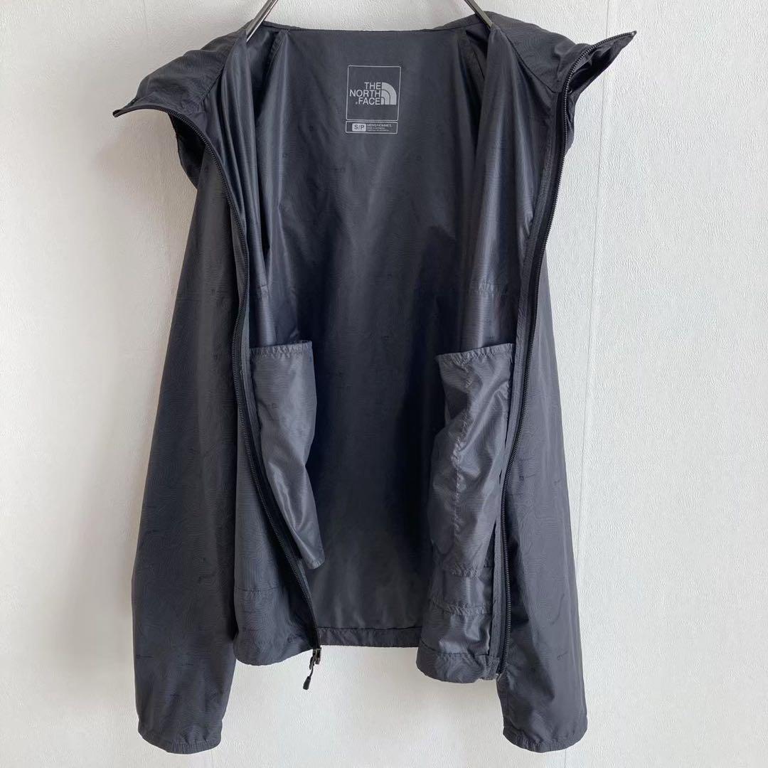 美品 ノースフェイス US ウインドブレーカー ダークグレー メンズM