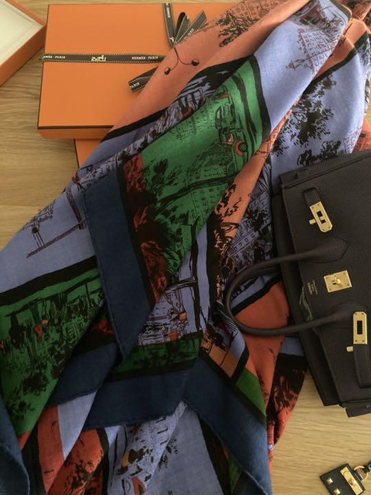 セール低価 HERMES✨カレジュアン カシミヤシルク140 ブールヴァールの陰から qXhly-m75887958959 在庫正規品