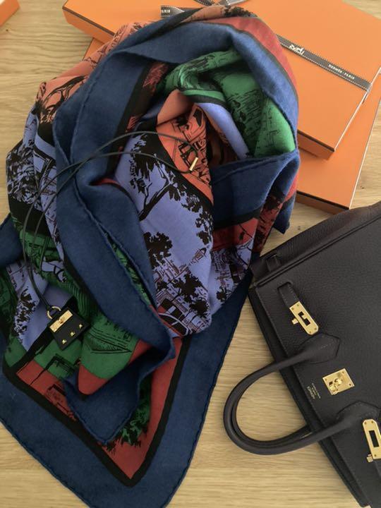 セール低価 HERMES✨カレジュアン カシミヤシルク140 ブールヴァールの陰から qXhly-m75887958959 在庫正規品