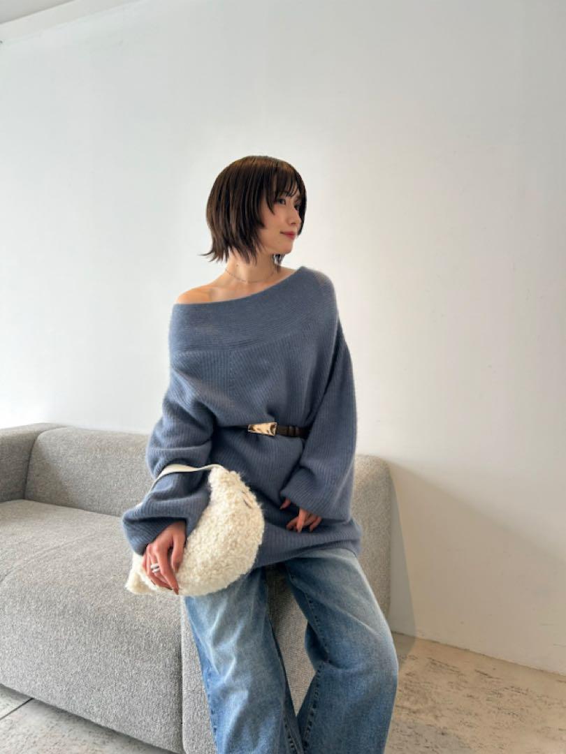 24AW 新品 FRAY I.D オフショルニットミニワンピース フレイ