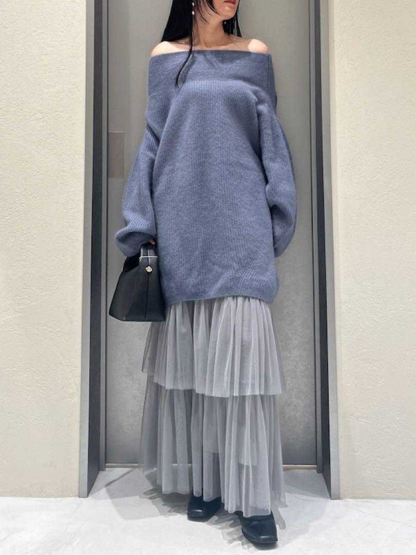 24AW 新品 FRAY I.D オフショルニットミニワンピース フレイ