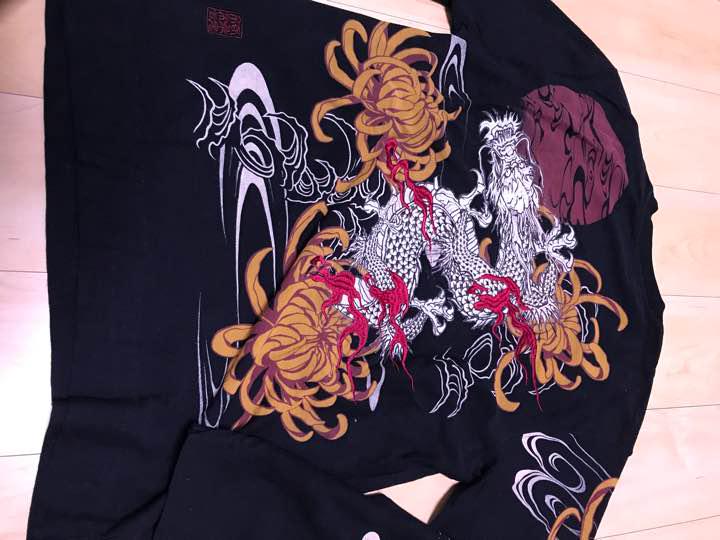 ロゴ入り ロングシャツ