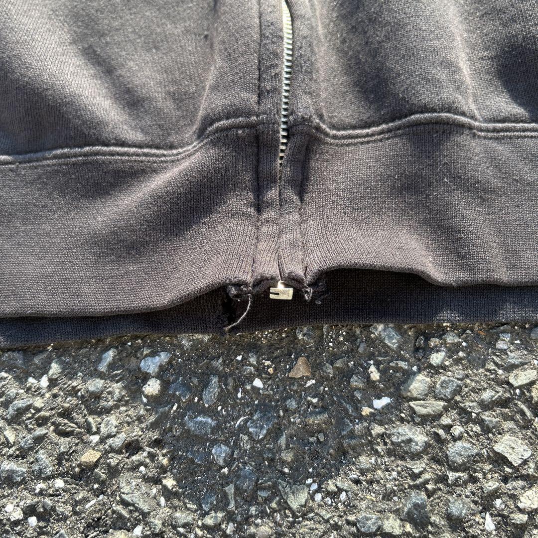 old stussy 90s ビンテージジップパーカー　ブラック　フェード　us