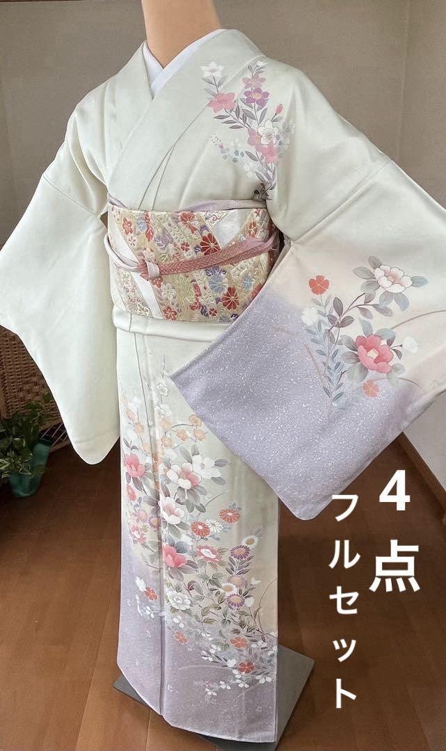 4点フルセット訪問着袋帯帯揚げ帯締め