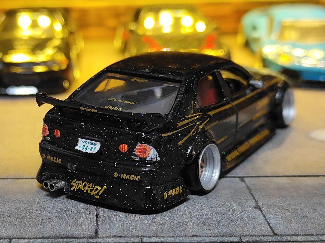 ホットウィールカスタム トヨタ アルテッツァ フルエアロ ドリ車深リムトミカ改造