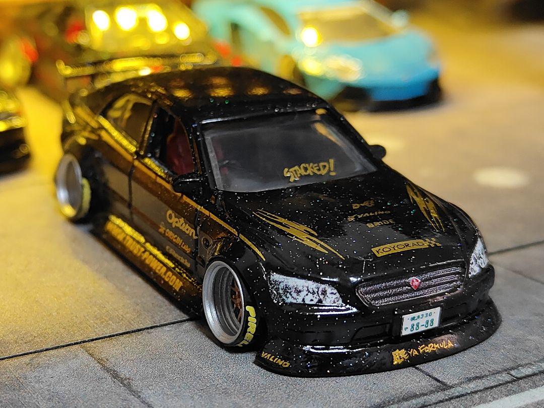ホットウィールカスタム トヨタ アルテッツァ フルエアロ ドリ車深リムトミカ改造