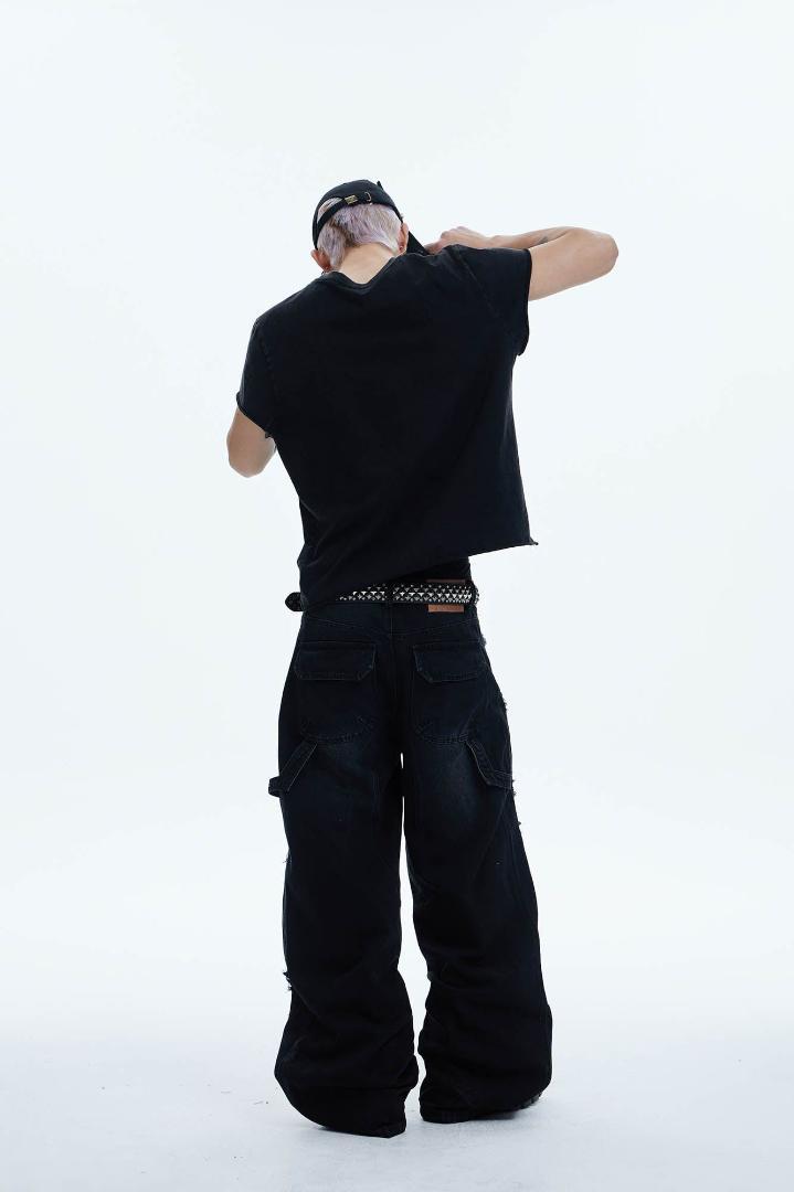 パンツ DND4DES Shredded Baggy Jeans y2k opium