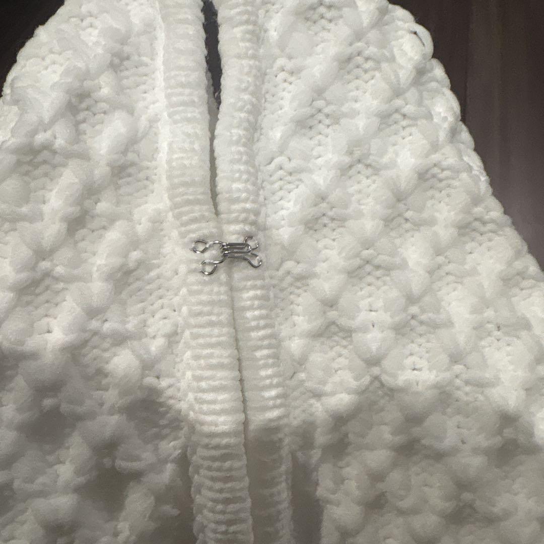 美品　メゾンドドルチェ　ファーリーNT/white maisondedolce.