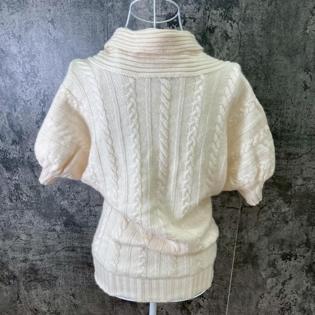 カシミヤ100%♡ステラマッカートニー【M】半袖 ケーブルニット イタリア製 カシミヤ100%♡ステラマッカートニー【M】半袖 ケーブルニット イタリア製