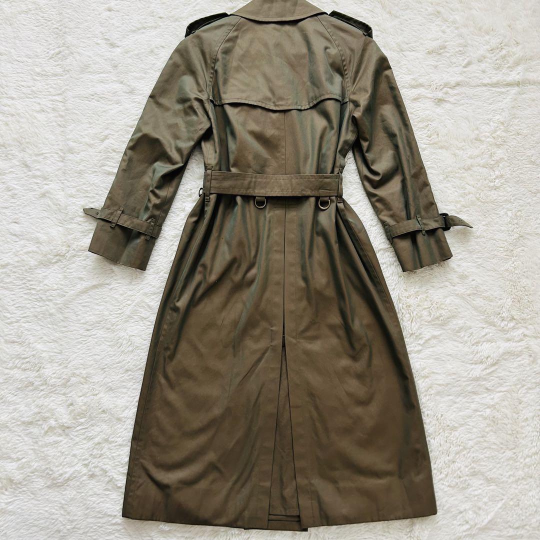 美品 バーバリー トレンチコート サイズM 玉虫色 マキシ ノバ