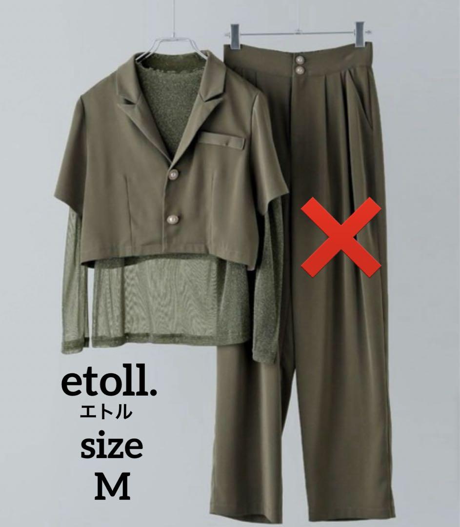 新品❣️ etoll. 半袖ジャケット　シースルートップス　Mサイズ
