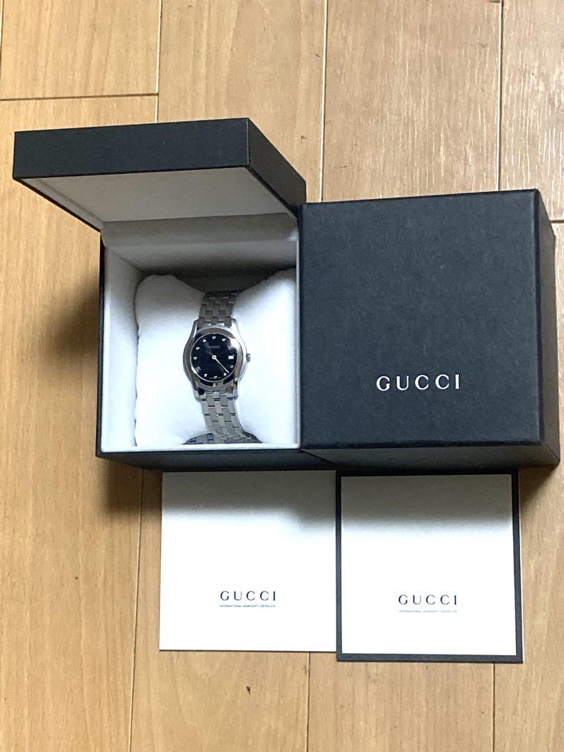 ○ GUCCI 11Pダイヤ 腕時計 付属品有】 GUCCI グッチ 11pダイヤ付き ボーイズサイズ メンズ