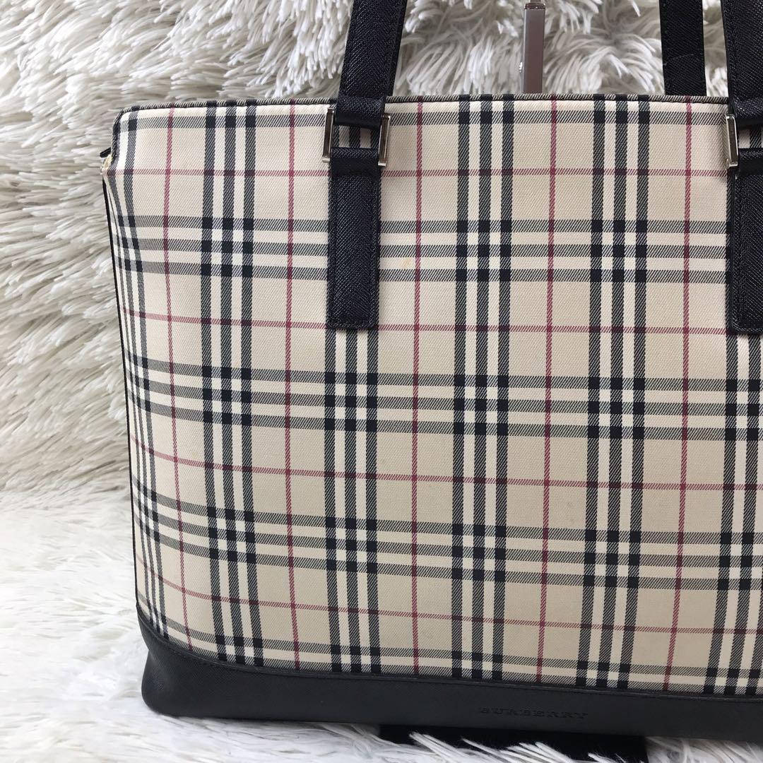 BURBERRY バーバリー ノバチェック トートバッグ キャンバス レザー 楽天市場】BURBERRY バーバリー ノバチェック トート キャンバス