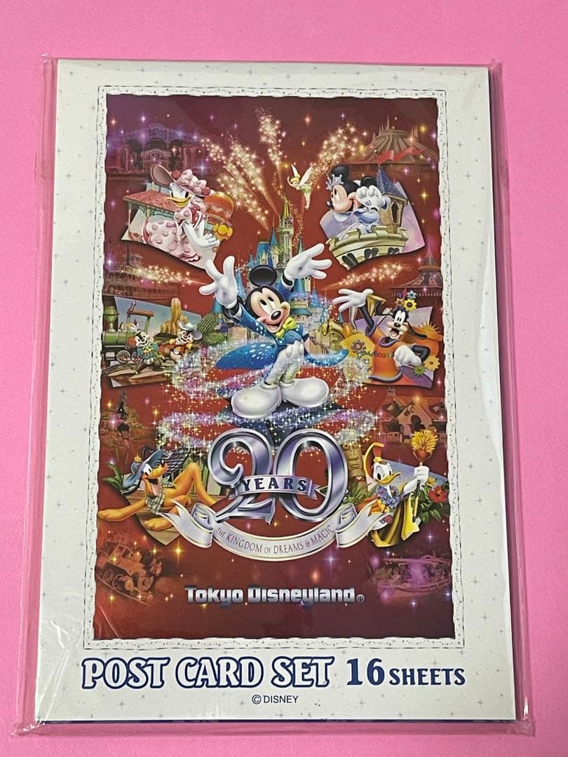 ○TDL 東京ディズニーランド 20周年 ポストカードセット 16枚入り