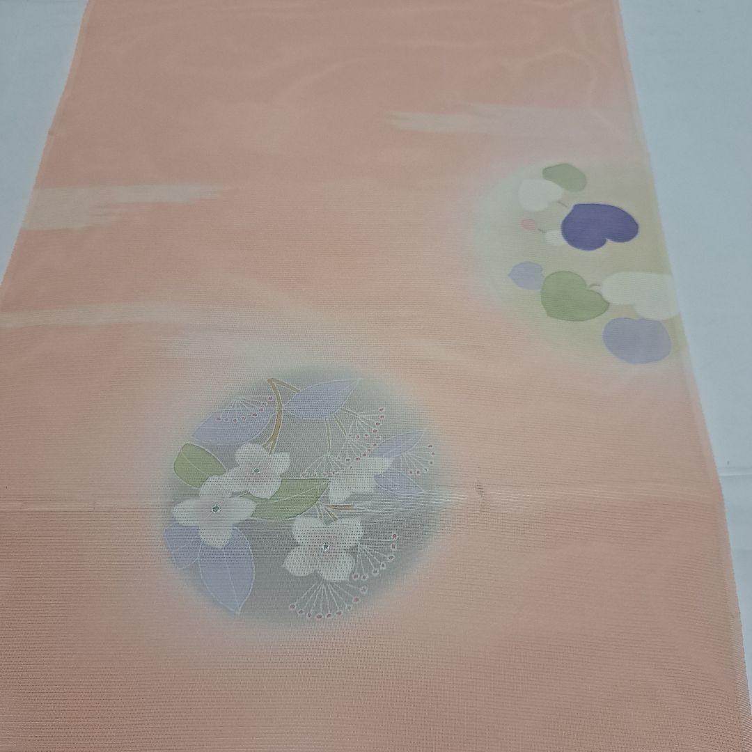 No.5270 付下 絽 五泉 手描 着物 正絹 反物 新品未使用