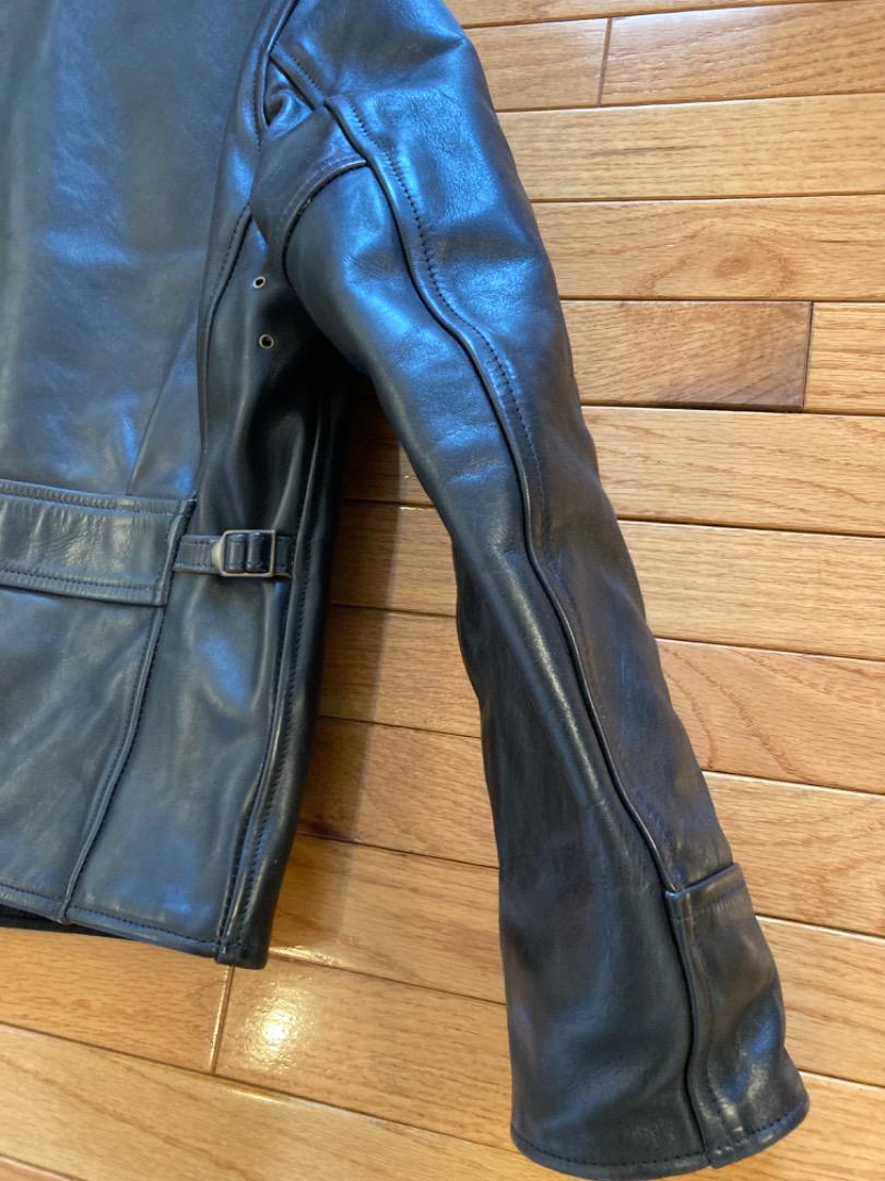 【美品】AERO LEATHER エアロレザー ハーフベルテッド 42 ブラック