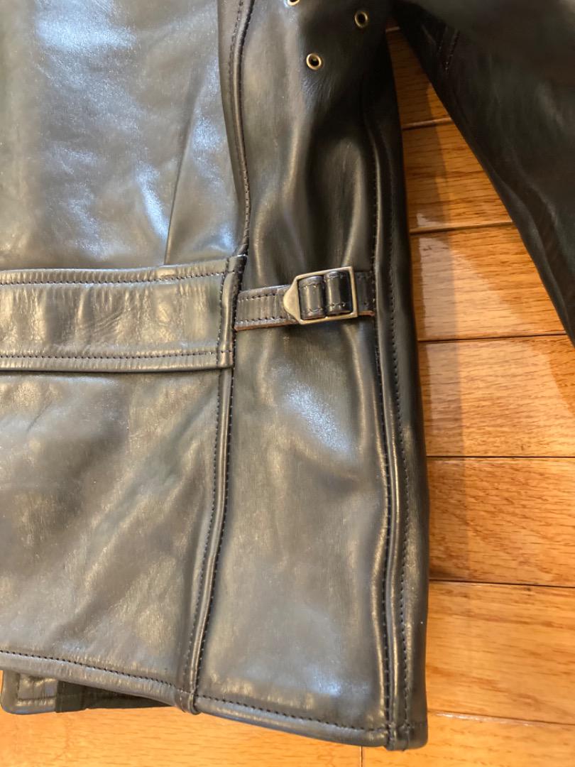 【美品】AERO LEATHER エアロレザー ハーフベルテッド 42 ブラック