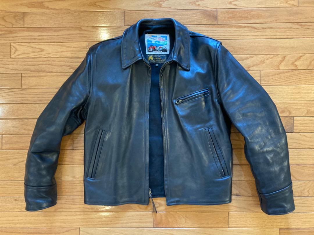 【美品】AERO LEATHER エアロレザー ハーフベルテッド 42 ブラック