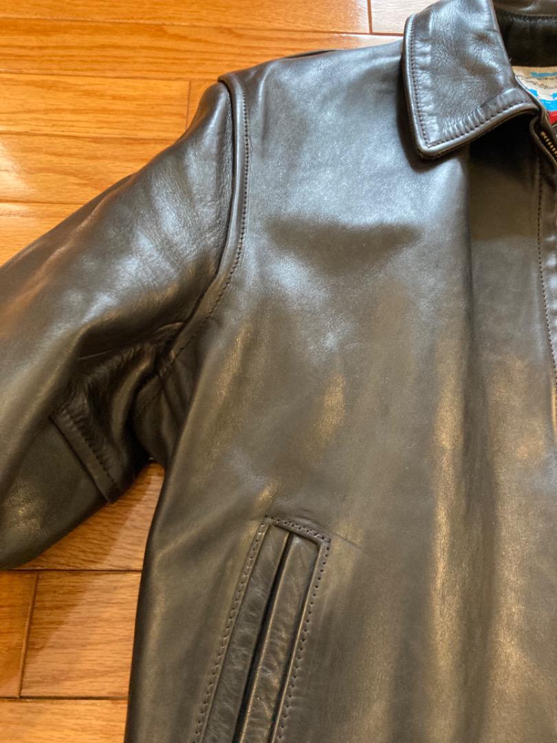 【美品】AERO LEATHER エアロレザー ハーフベルテッド 42 ブラック